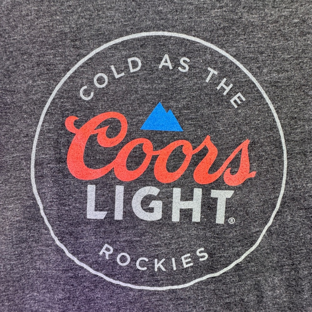 Coors Light‎ Shirt Men's Large Cold As The Rockies Heather Party Americana